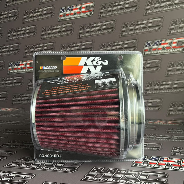 K&N RG-1001RD-L – Filtro de Aire Cónico Universal de Alto Flujo 3",3.5" y 4" Original