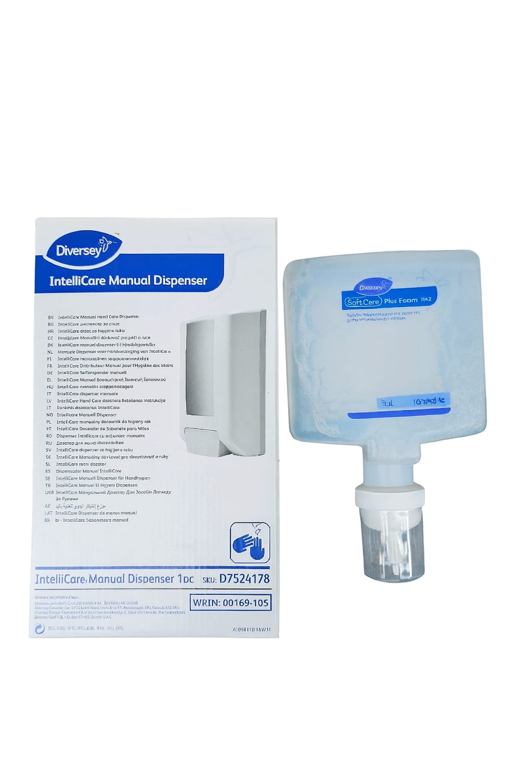 Promoción - Dispensador Jabón Manual Diversey Intellicare Blanco + Recarga