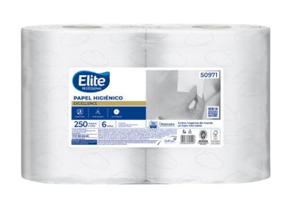 Papel Higiénico Rollo Doble Hoja 6 Un x 250 Mts Elite Professional