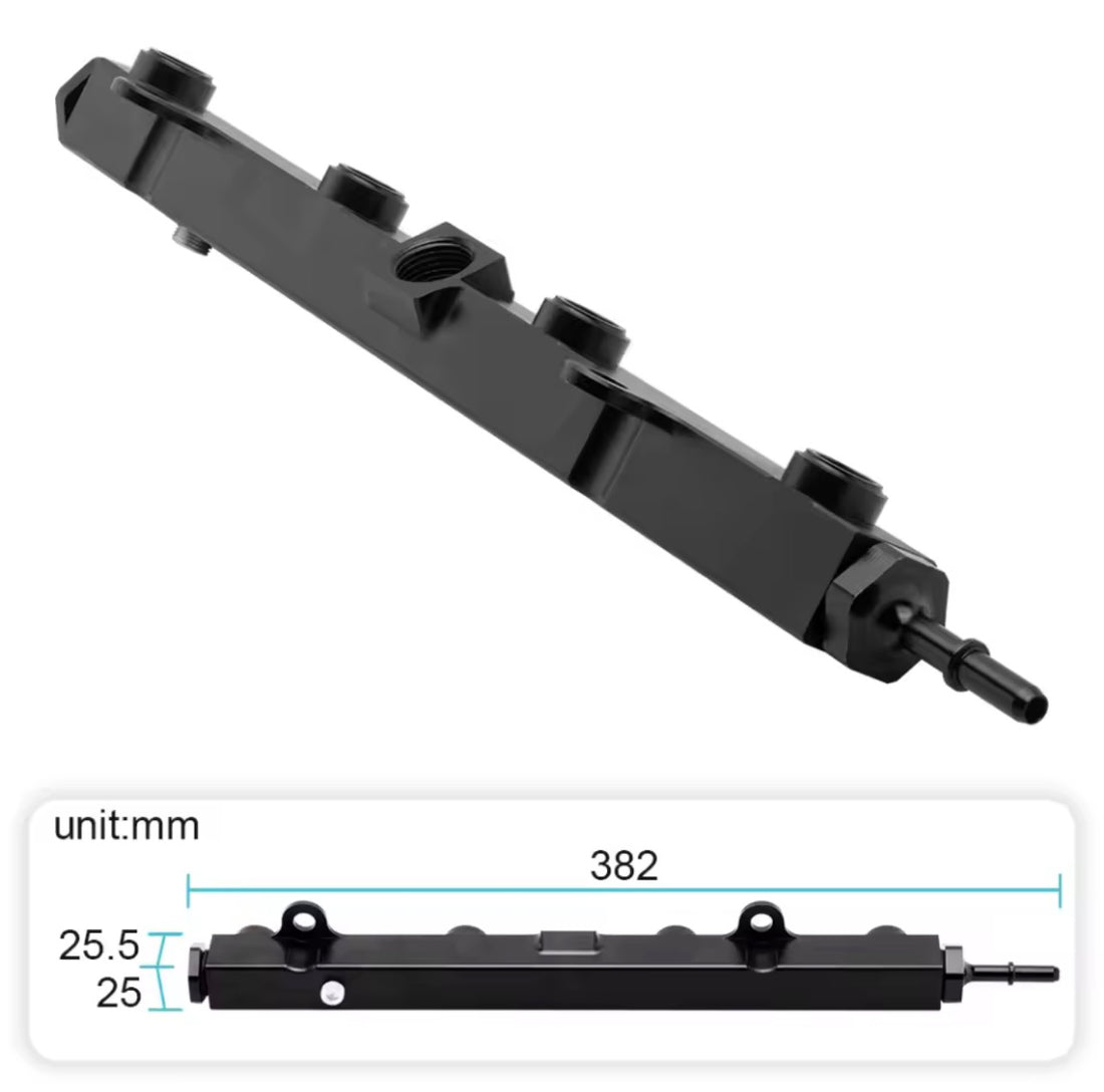 Riel de combustible Serie K , Honda k20,k24 tomas AN8 y 1/8npt