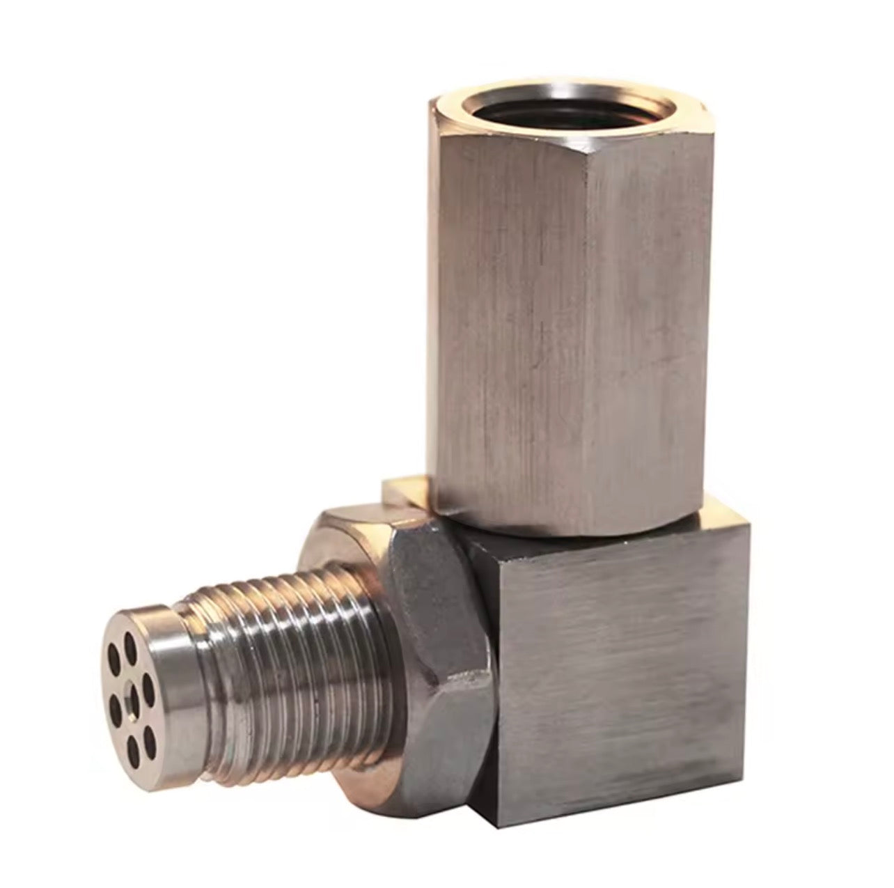 mini catalizador sensor de oxigeno, adaptador elimina error de sensor de oxigeno. M18x1.5 90 GRADOS