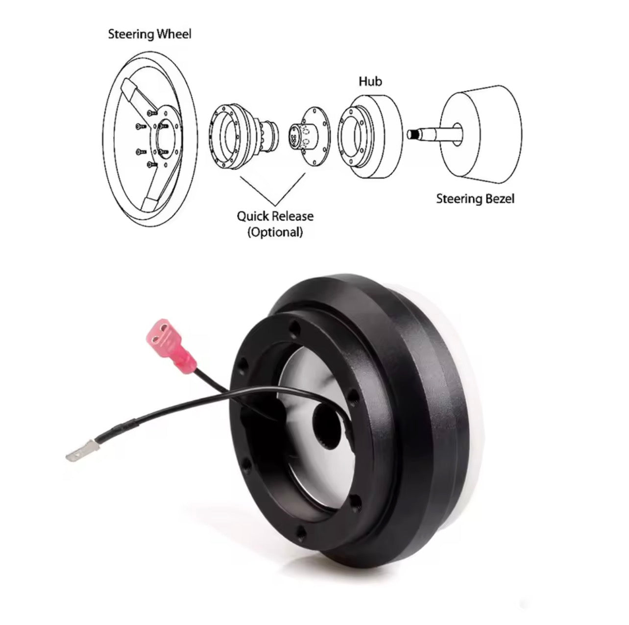 Masa de Volante Deportiva 110H para Honda / Acura (Civic, Accord, Integra, CRX, Prelude)