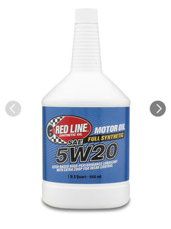 Aceite de motor redline 5W20 full sintetico - Cuarto de galon (946ml)