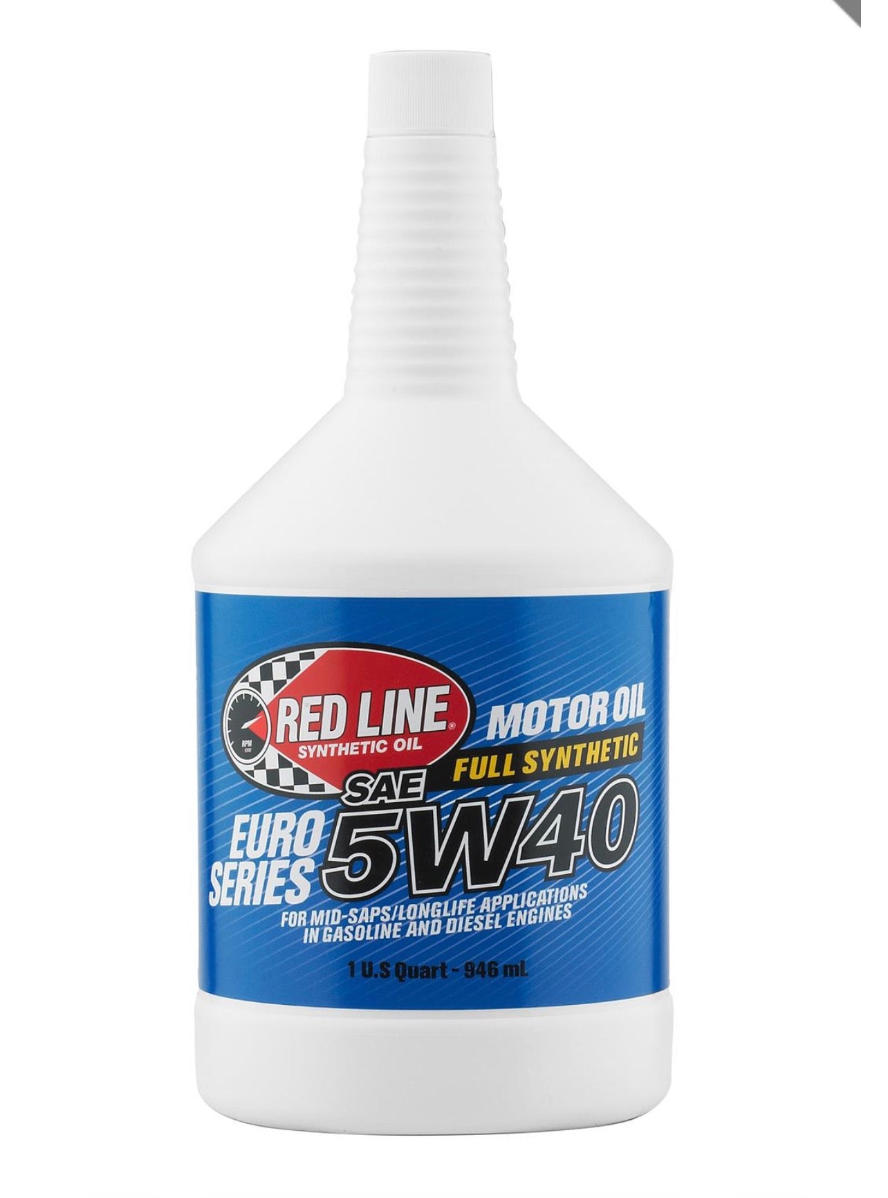 Aceite de motor redline EURO 5W40 full sintetico - Cuarto de galon (946ml)