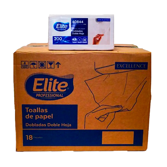 Toalla Interfoliada Elite - Caja 18 Pqts X 200 Hojas