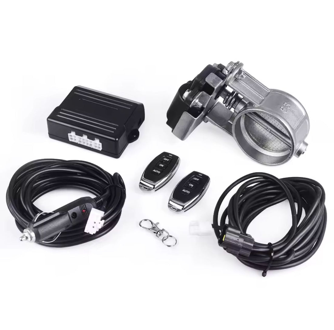 kit de valvula cut-out exhaust escape libre + control remoto 2.5 pulgadas