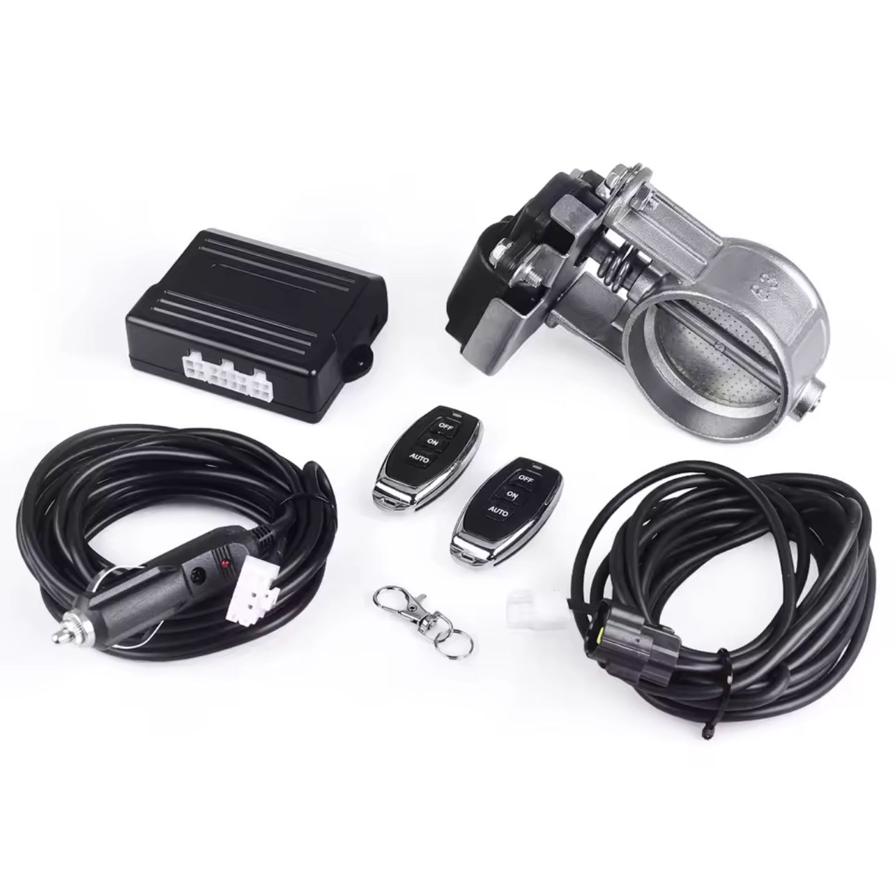 kit de valvula cut-out exhaust escape libre + control remoto 2.5 pulgadas