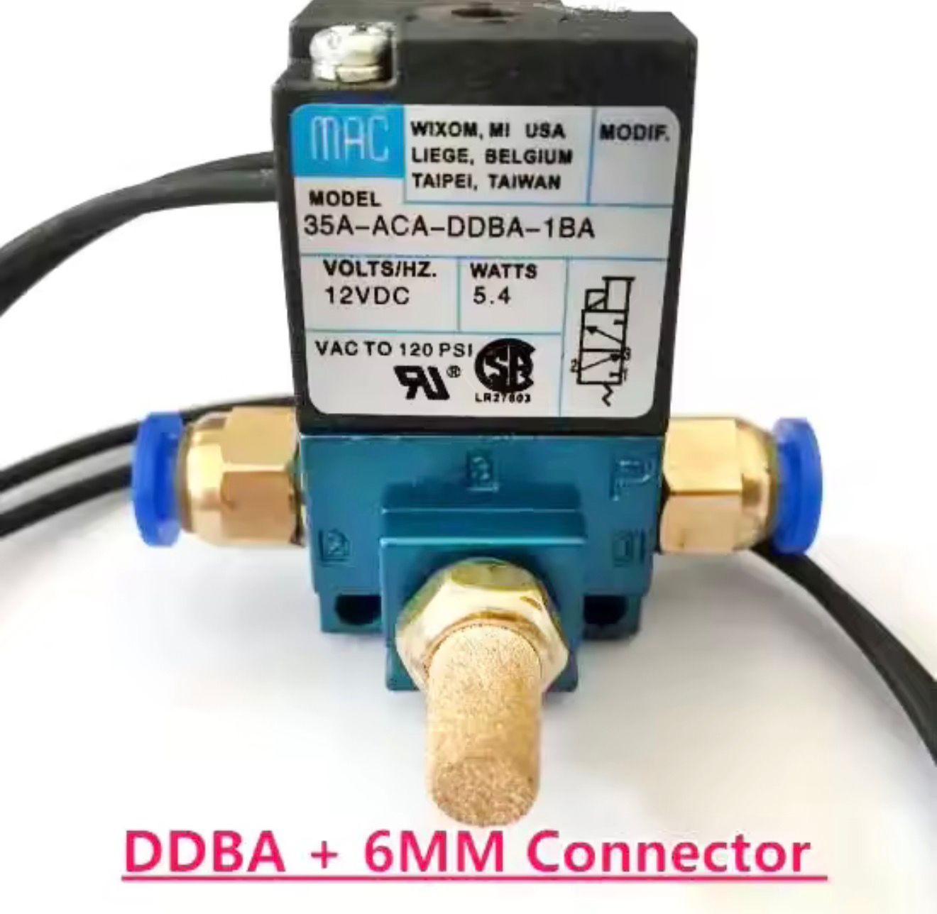 Válvula Solenoide MAC 35A – 3 Vías, 12V (Boost Control)