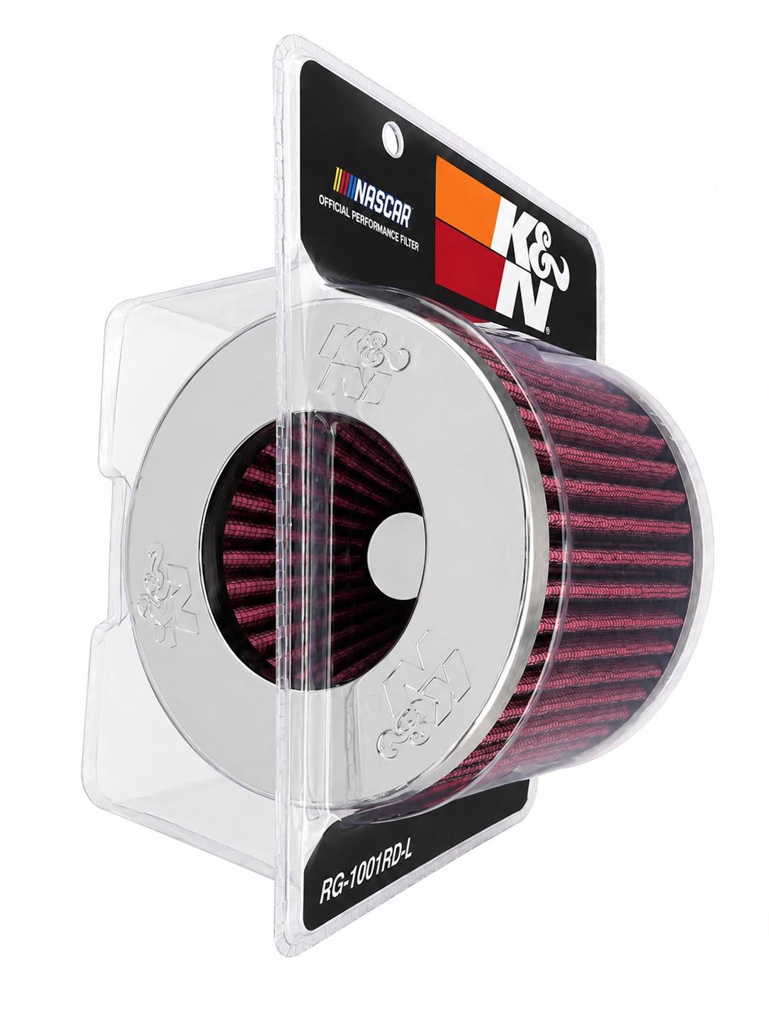 K&N RG-1001RD-L – Filtro de Aire Cónico Universal de Alto Flujo 3",3.5" y 4" Original