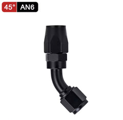 Fitting AN 6  -  45 Grados, Aluminio anodizado negro- para manguera CPE