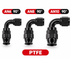 Fittings AN 6-8-10 - 90 grados para Manguera PTFE