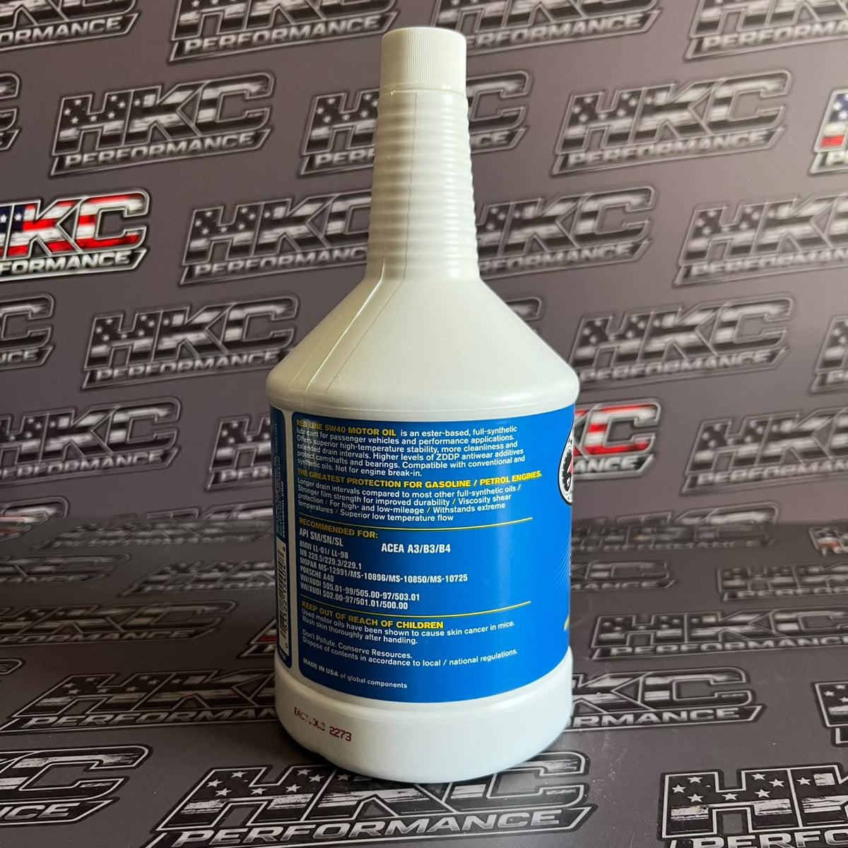 Aceite de motor redline 5W40 full sintetico - Cuarto de galon (946ml)