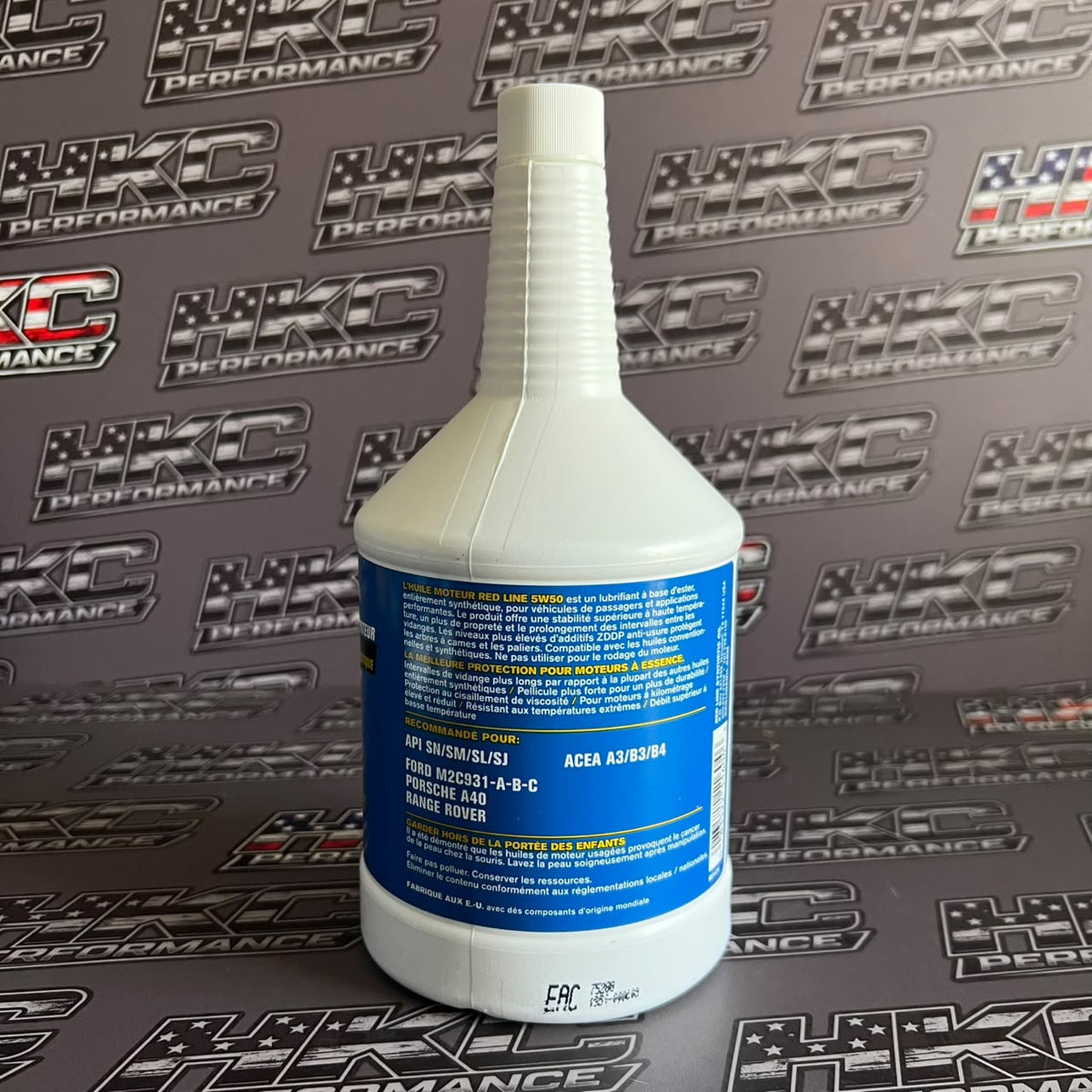 Aceite de motor redline 5W50 full sintetico - Cuarto de galon (946ml)