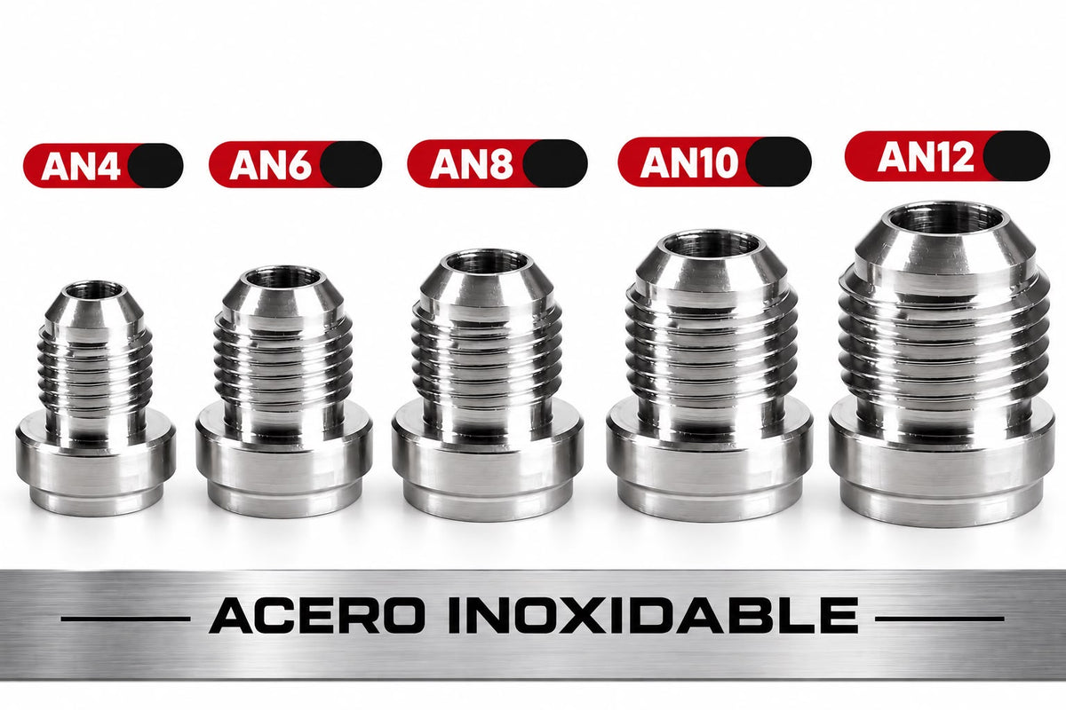 Bung AN4-6-8-10-12 / Conector para Soldar de Acero Inoxidable