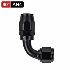 Fitting AN 4-6-8-10-16  -  90 Grados, Aluminio anodizado negro- para manguera CPE