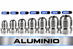 Bung AN4-6-8-10-12-16-20 / Conector para Soldar de Aluminio (Línea AN)