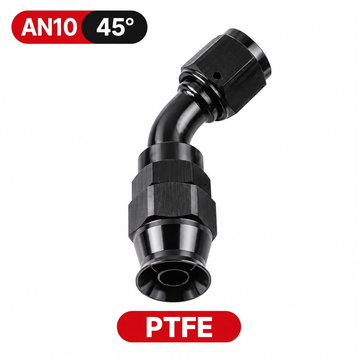 Fittings AN 6-8-10 - 45 grados para Manguera PTFE