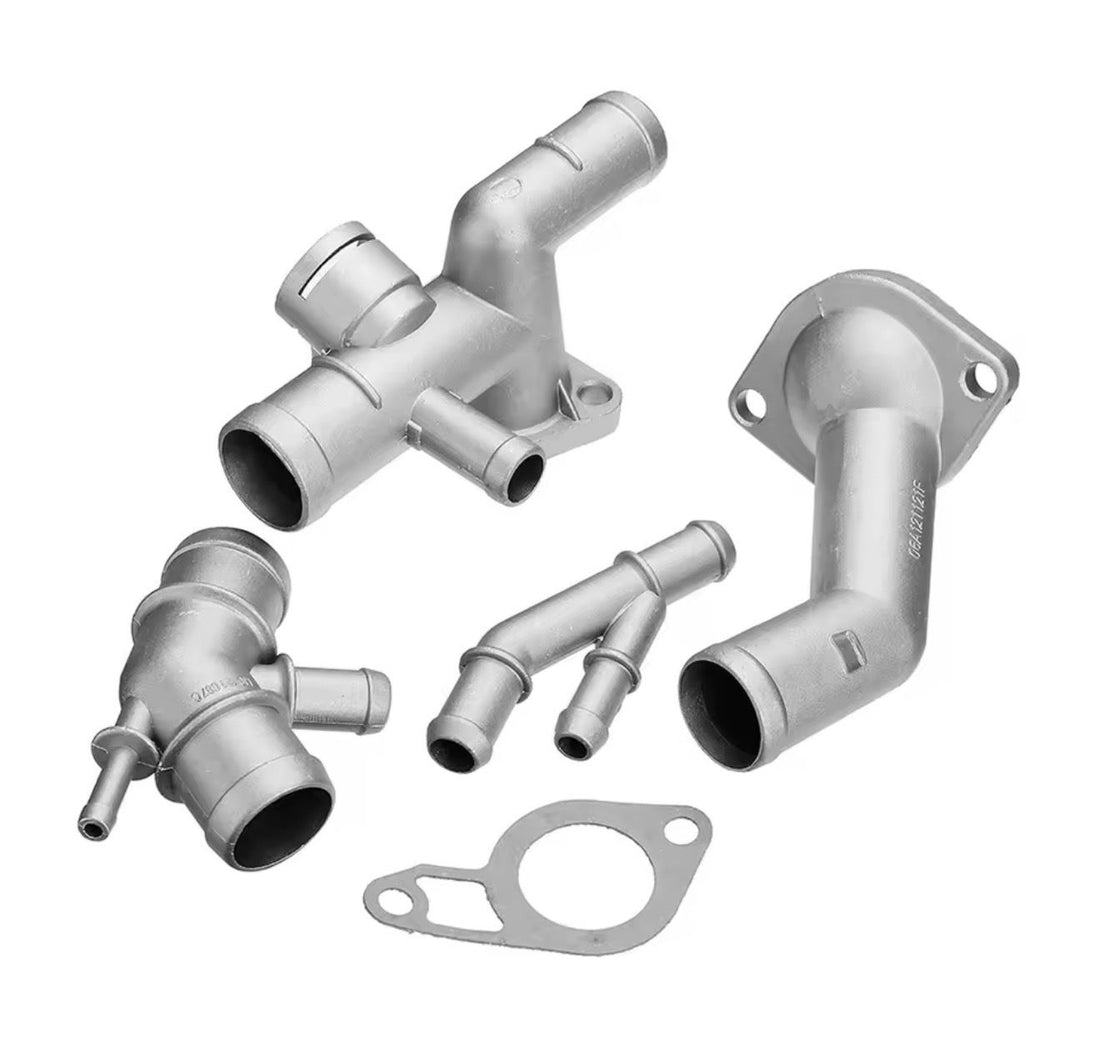 juego de brida refrigerante de aluminio, para VW Golf MK4, Bora MK4, beetle, Audi A3, Audi TT, todo motor 1,8T 20V 2000-2005, 6 unids/set